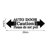 No jale la puerta eléctrica del coche pegatina reflectante para coche pegatina recordatorio de puerta eléctrica de maletero pegatina de advertencia para puerta de caja trasera