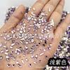 Accesorios Súper Brillantes para Uñas Paquete Mixto Rhinestones Irregulares de Fondo Plano Morado Claro Rhinestones para Uñas con Forma de Rombo Rhinestones de Cristal Aurora al por Mayor