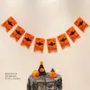 Decoración de banderín de tela no tejida para Halloween actividad de tienda en centro comercial diseño de escena de fiesta creativa flor de arrastre