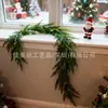 Jms Amazon Transfronterizo Más Vendido Guirnalda Artificial de Pino y Ciprés Decoración Navideña Planta Verde Adorno Colgante 180cm Decoración del Hogar