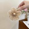 Pearl Mesh Flower Grab Clip 2024 Feminino Novo Estilo Alto Rabo de Cavalo Alto Grampo de Cabelo Acessórios para Cabelo