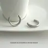 Pendientes de Aro Lisos Mate Esmerilado de Plata de Ley S925 Nicho Lujo Sensación de Alta Gama Pendientes Chapados en Oro Real