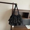 Bolsa Tote de Renda Estilo Preguiçoso de Nicho para Mulheres 2025 Nova Moda Casual Estilo Ocidental Bolsa de Ombro Axilar de Primavera