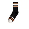 Calcetines Zhuji para hombre desodorantes absorbentes de sudor transpirables casuales de media pantorrilla ins calcetines de moda a rayas primavera y otoño combinan con todo deportivos