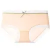 Pantis sin costuras de seda helada con lazo dulce, cintura media fresca, sedosos, transpirables, de secado rápido, antibacterianos, elásticos, bragas de talla grande