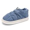 Sapatos de cano médio de pano para baixo para amantes de pernas, sapatos de algodão cor doce forrados com lã de inverno, roupa exterior quente casual, botas de neve F801