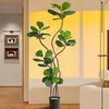 Plantas verdes artificiales de estilo vintage, higuera artificial para la sala de estar, ofreciendo una sensación de lujo ligero y alta gama, plantas verdes artificiales para decoración de interiores