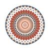 Alfombra Redonda Tejida de Algodón Poliéster con Borlas Estilo West Wave Redonda Cesta Colgante Estilo Trendy Mecedora Felpudo Alfombra de Sala de Estar