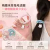Colgante Lindo de Kt Miffy Fresa Cuerda de Teléfono Goma para el Cabello Dibujo Animado Estilo Dulce Infantil Cuerda para Cola de Cabello Accesorios para el Cabello Venta al por Mayor