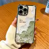 Flor Verde Retro Adecuada para Funda de Teléfono Móvil Apple 17 Iphone16Promax Dibujos Animados 15Plus14 Funda de Dibujos Animados Todo Incluido