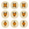 Pegatinas de etiquetas de sabor de alimentos, pegatinas redondas para categoría de té de leche y panadería, pegatinas adhesivas, disponibles para venta al por mayor y pedidos personalizados