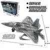 Ornamento de Modelo de Aeronave Su-35S 4 Peças Brinquedo de Montagem de Simulação F-22 Su-57 Caça-Bombardeiro D Xujia Modelo de Aeronave Militar