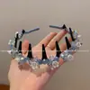 Diadema Exquisita Super Brillante con Cabeza de Cristal de Flor Pequeña Pesada Francesa para Mujer, Nueva Versátil Diadema Pinza para el Cabello Accesorio para el Cabello 2025