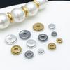 Oro Blanco Bañado en Oro Real de 18K Color Plateado Duradero Fino Plano Cuentas de Ábaco Cuentas Espaciadoras Colgante Colgante Accesorios para Joyería DIY