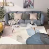 Atacado transfronteiriço de tapetes modernos e minimalistas para sala de estar, tapetes de área grande para sofá e mesa de centro, tapetes de veludo cristalino resistentes a manchas e fáceis de limpar