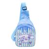 Riñonera infantil estilo japonés y coreano para ocio, bolsa para snacks, bolsa de hombro con estampado de dibujos animados, bandolera de moda para mujer, versátil para niños