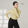 Ropa de Yoga Adelgazante de Cuello Semi Alto para Mujer, Ropa Elástica para Fitness, Tops de Manga Larga para Deportes de Carrera, Ropa Clásica de Danza para Otoño e Invierno