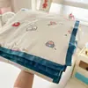 Colcha de Verão de Algodão de Fibra Longa Classe A com 60 Contagens, Colcha Lavável para Ar Condicionado, Colcha de Bebê Fofa com Desenhos Animados com Núcleo Fino de Soja