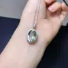 ¡Colgante de Cristal Verde Natural! ¡Cristal Limpio! ¡Fuego Súper Fuerte! Especificaciones de Piedra Suelta 10*14mm