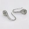 Accesorios de perlas calientes S925 plata esterlina moda estilo coreano pendientes con microincrustaciones pendientes pendientes 10-12 mm soporte vacío sin cuentas