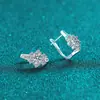Pendientes Xindeyi de Plata de Ley S925 con Moissanita para Mujer Pendientes en Forma de U Pendientes de Moda de Gama Alta Versátiles para el Uso Diario