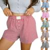 Cross-border Europa e América Amazon TK2025 Verão Solto Casual Algodão Xadrez Shorts Moda Xadrez Shorts Calças de Pijama