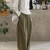 Pantalones de carambola tridimensionales/¡antiarrugas y sin planchado! Pantalones casuales para mujer hechos de tela Toray con un diseño relajado de pierna ancha que no arrastra.