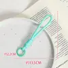 Mismo Estilo Xiaohongshu Cordón Tejido Colorido Estilo Ins Bicolor Llavero Antiperdida para Teléfono Correa de Mano Colgante Pequeño para Pareja