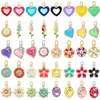 Acessórios para Pulseiras e Colares DIY Transfronteiriços, Pingentes de Coração, Charms de Cordão, Pingentes Florais Artesanais, Materiais para Pendurar em Bolsas