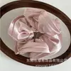 Scrunchie de Cetim Perolado com Babados Estilo Celebridade da Internet Coreana Prendedor de Coque de Alta Qualidade Faixa de Cabelo de Alta Elasticidade para Mulheres
