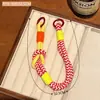 Colgante de Cordón Multifuncional de Colores, Correa Personalizada Anticaída para Teléfono, Llavero, Correa Larga Tejida Trendy de Dopamina para Bolso