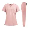 Set de Uniforme de Scrubs Multicolor de Secado Rápido para Lavar a Mano Ropa Cómoda Amigable con la Piel Set de Ropa de Trabajo para Doctor y Enfermera para Hombres y Mujeres