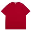Camiseta de Algodón Pesado 260g de Hombro Pequeño Color Sólido Cuello Redondo Top Ropa de Grupo Camiseta Edición DIY Estampado Personalizado Personajes Bordados