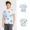Roupas Infantis Balabala Camiseta de Manga Curta para Meninos Estilo Novo de Verão 2026 Top Fresco Respirável para Crianças Maiores Tendência