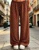 Pantalones de Pierna Ancha de Cintura Alta con Estampado de Lunares, Cruzados Europeos y Americanos, Primavera y Verano, Holgados, Casuales, Adelgazantes, Pantalones Largos de Cintura Alta Adelgazantes 2026