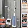 Mop Plano Mãos Livres Atacado Novo Modelo para Uso Doméstico, Ferramenta de Limpeza de Piso Mop Preguiçoso Limpeza com Uma Passada
