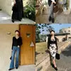 Mocasines de tacón grueso estilo británico de piel de oveja suave para mujer, diseño de punta redonda, zapatos de una sola pieza sin cordones de corte profundo, versátiles zapatos pequeños de cuero JK