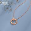Hee goo D0321 S925 colar de prata Mobius anel pingente design moda simples micro diamante clavícula cadeia