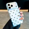 Funda para teléfono móvil de lunares degradados adecuada para Apple 18 Pro Max, iPhone 17 Pro, simple 16P con correa de mano, 15 estilo coreano