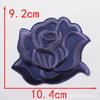 Adesivo de Aplique Flor Rosa de Tamanho Grande, Médio e Pequeno para Toalha de Mesa de Hotel e Lençol de Cama Reparo de Manchas Decalque para Passar a Ferro Adesivo para Tecido com Furo de Cigarro
