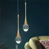 Candelabro Moderno de Línea Delgada, Lámpara Colgante para Escaleras, Luz Giratoria de Lujo para Villa, Lámpara de Sala de Estar Duplex, Luz de Cristal de Gama Alta