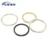En stock hebilla de cintura plana de aleación de zinc hebilla de anillo plano redondo hebilla de anillo de alambre plano de aleación de zinc para ropa