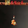 Llavero de Madera Pintada de Caballo del Zodiaco con Colgante de Borla, Colgante de Caballo del Año de Palo de Rosa, Cadena para Teléfono de Caballo de Sándalo Yiming Xianyuan