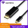 Adaptador transfronteiriço tipo C para DP 1,8 M 4K60 Hz para celular com tela conversor de tela de computador Thunder 3