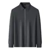 Chaqueta sin costuras cepillada de peso pesado 400g para hombre, nueva colección otoño 2026, estilo 'old money', chaqueta casual con cuello de solapa