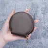 Bolsa de Monedas Redonda Fresca y Sencilla Estilo Coreano, Mini Bolsa de Almacenamiento para Labial Estilo Ins Minimalista, Accesorio de Bolso de Moda de Nicho