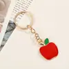 Llavero de aleación de esmalte de la serie de frutas de dibujos animados, colgante de sandía y guayaba fresca, accesorio de decoración para bolso, pequeño regalo