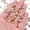 Cobre mais silicone contas de posicionamento contas de cobre joias DIY pulseira colar fivela de atividade acessórios clipe conta plana conta de acabamento