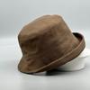 Sombrero de Pescador Rizado para Niños Otoño e Invierno Nuevo Estilo Japonés Alta Calidad Estilo Occidental Versátil Casual Sombrero de Cubo Grueso Estilo Japonés Vintage