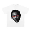 Algodão T Tamanho Europeu Kendrick Lamar Camiseta Kung Fu Kenny Damn Hip-Hop Rap Estampada Manga Curta Algodão Penteado
